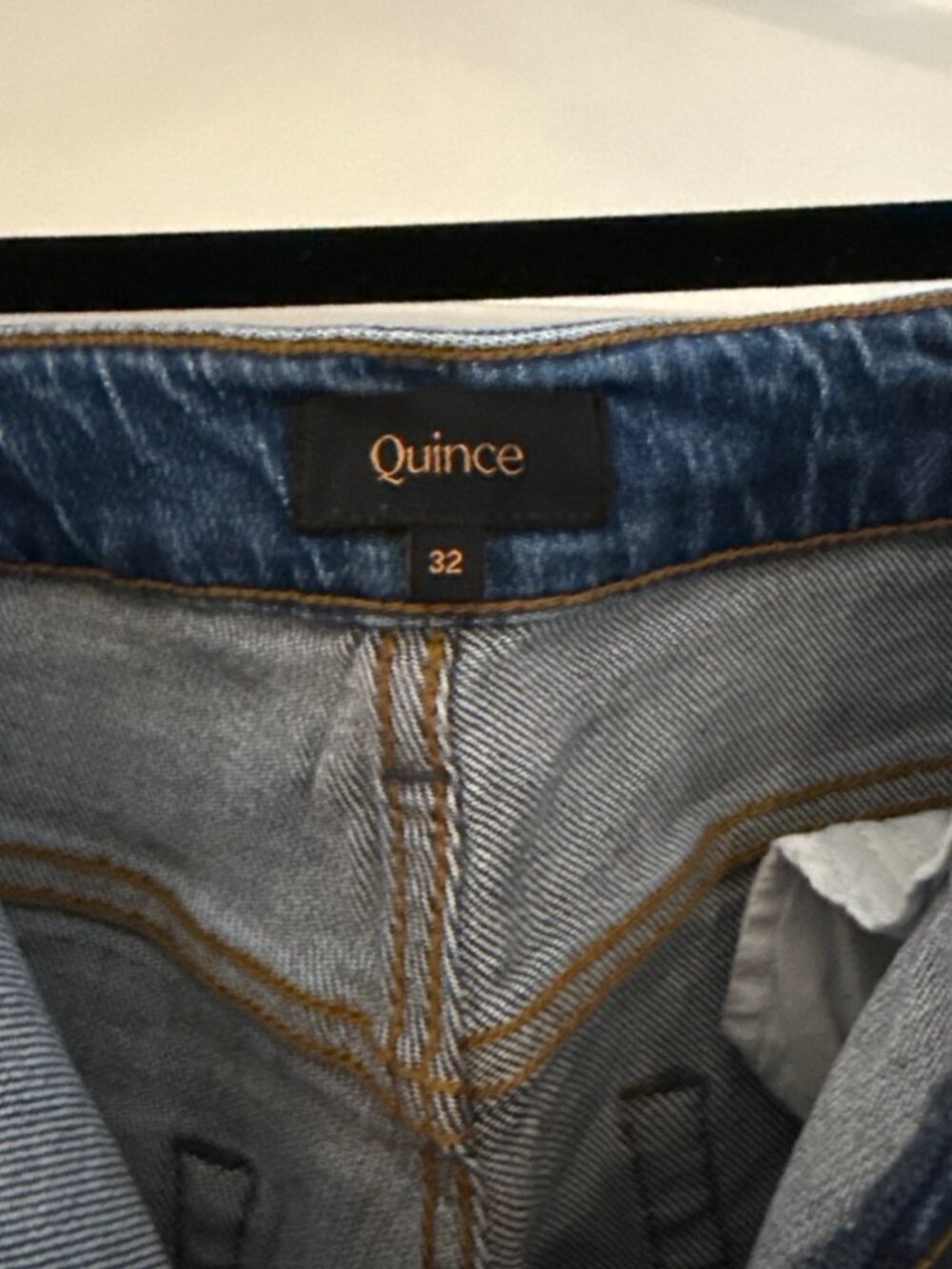 Quince High Rise Wide Leg Jeans Medium Wash Size 32 - Picture 2 of 2